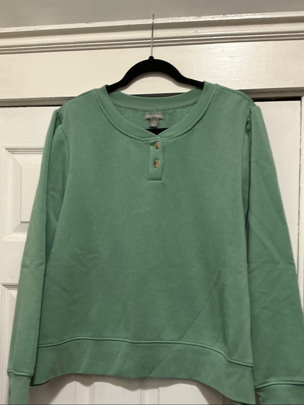 Falls Creek Mint Green Crewneck Henley Sweater
